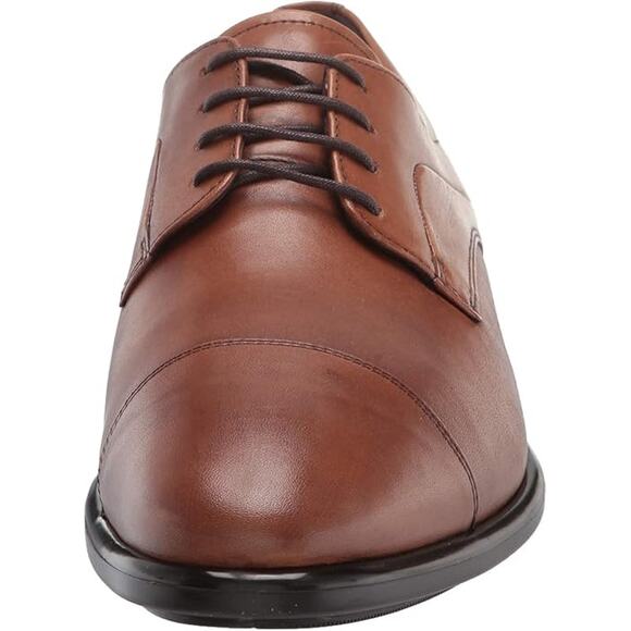NWT ECCO Men\'s Citytray Plain Toe Tie Oxford, Amber-Size 11-11.5 US